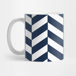 Herringbone Pattern - Navy Mug